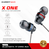 GADGET MAX - X ONE 3.5mm Metal In-Ear Wired Earphone - Black